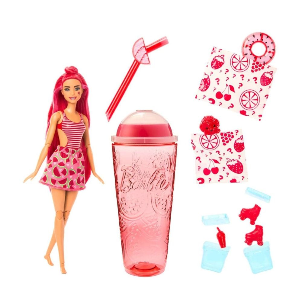 Кукла с аксесоари Barbie, Color Pop Reveal Fruit, Диня, 8 изненади, HNW43