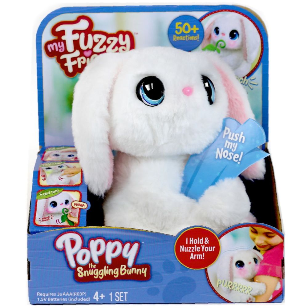 Интерактивна плюшена играчка My Fuzzy Friends, Poppy the Snuggling Bunny
