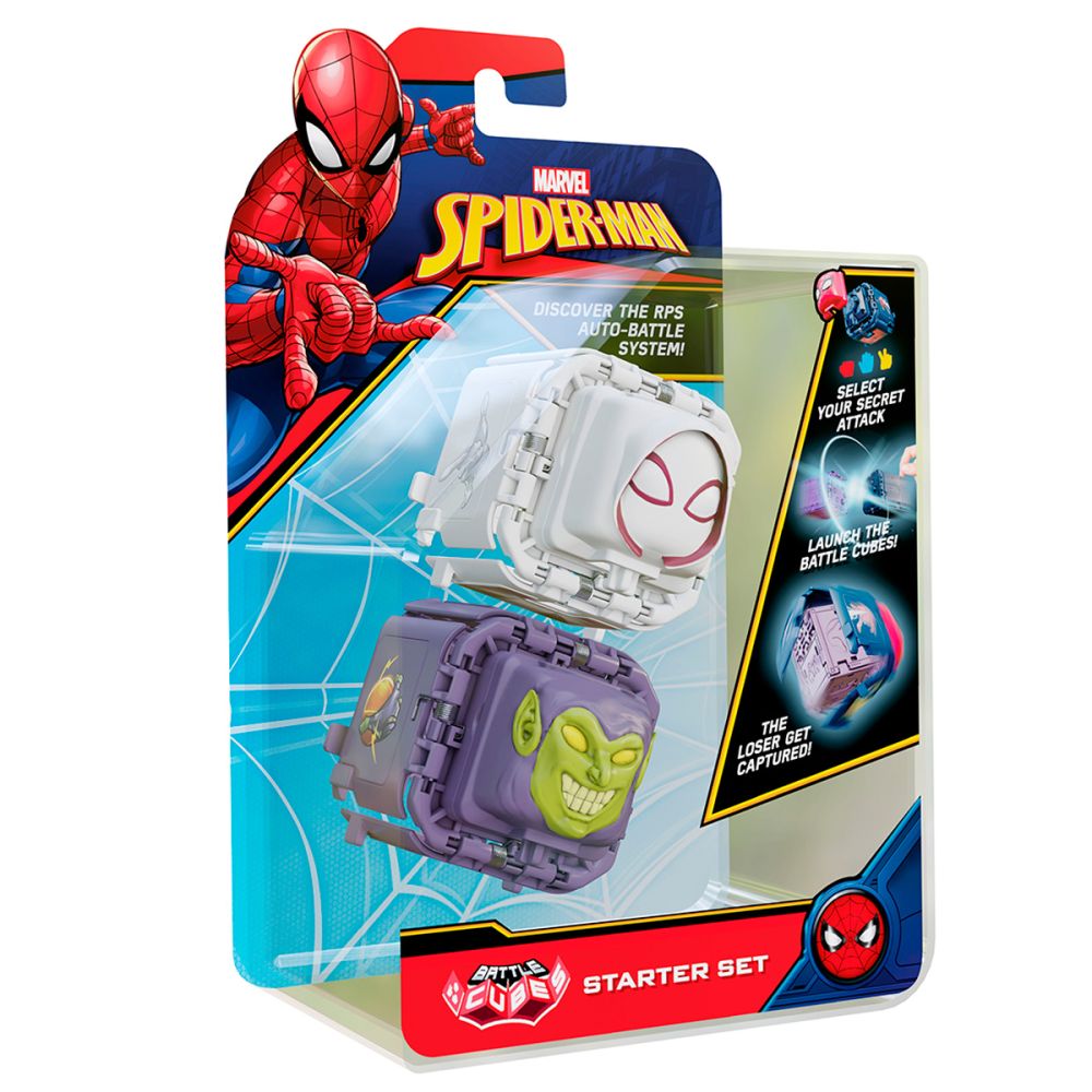 Комплект бойни фигурки Battle Cubes Spiderman, Gwen vs Green Goblin