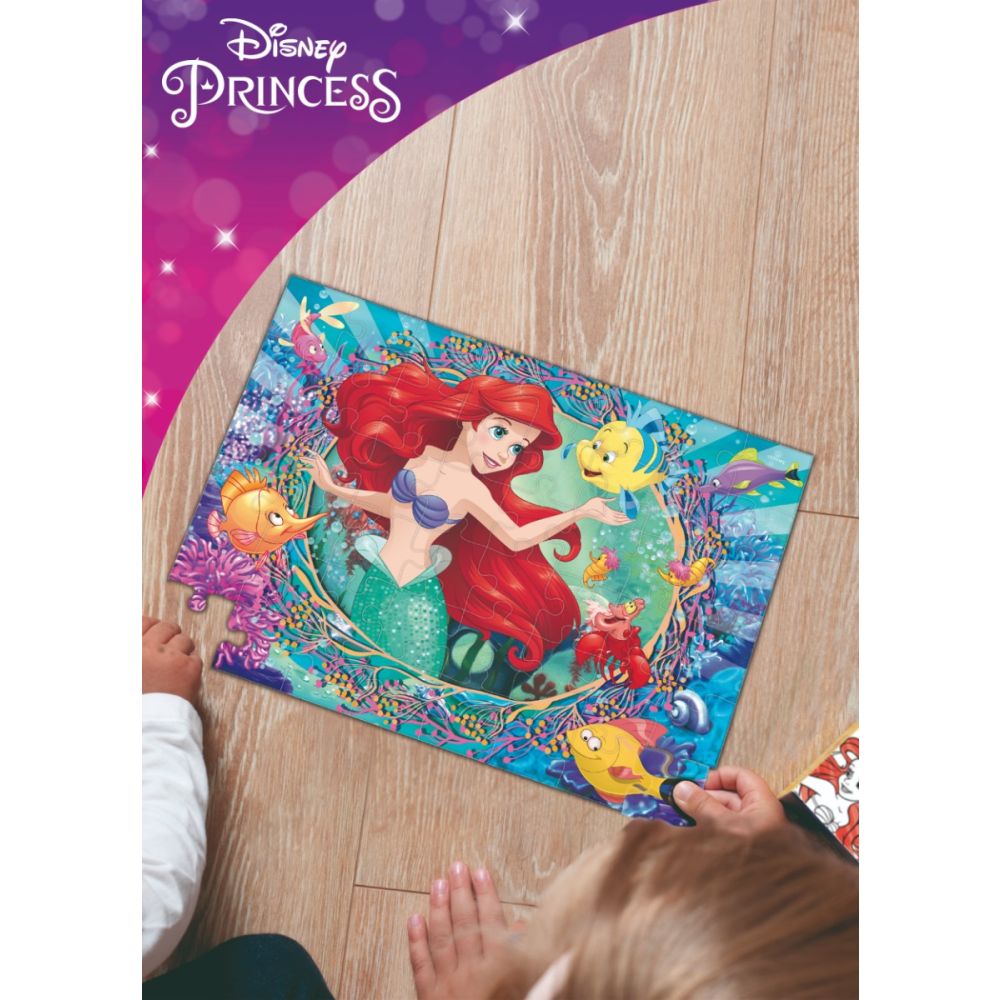 Пъзел 2 в 1 Lisciani Disney Princess, Ariel, M-Plus, 48 ​​части