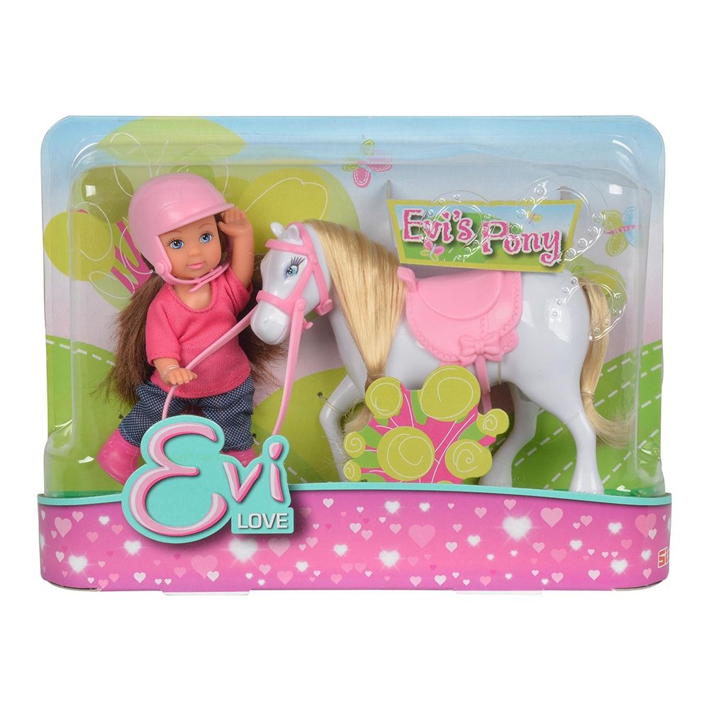 Кукла Evi Love с пони и розова каска