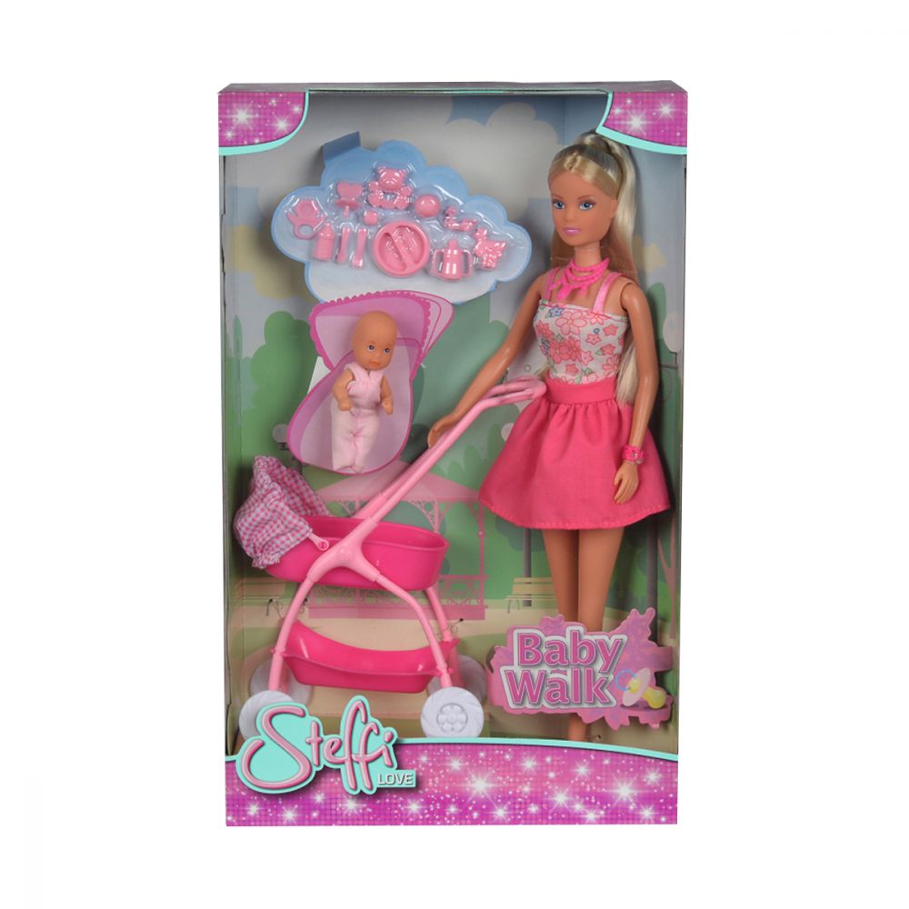 Кукла Steffi Love с бебе и розова количка