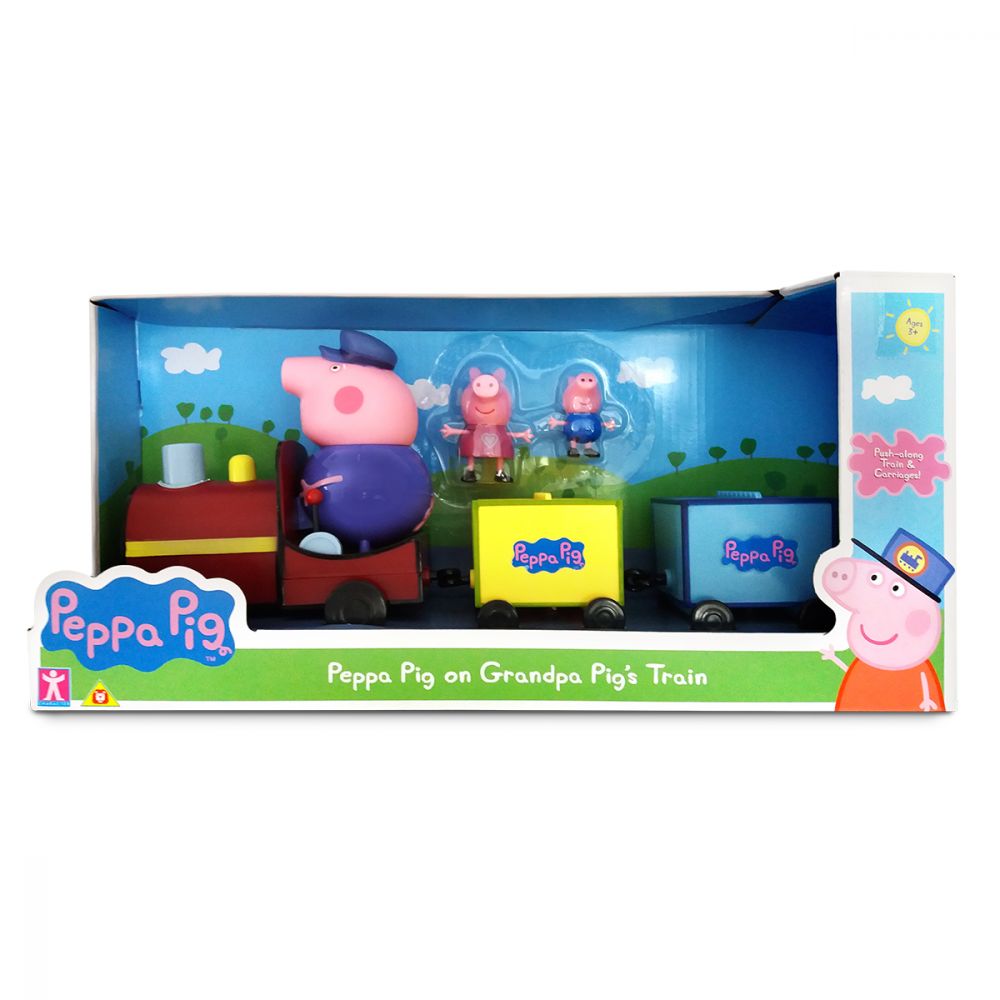 Комплект фигурки Peppa Pig, Влакчето на Grandpa Pig
