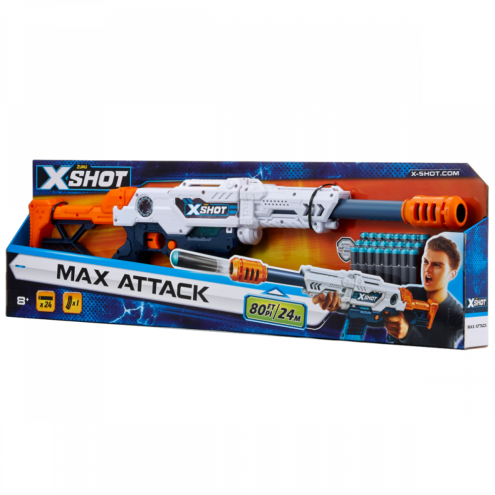 Пушка X-Shot Excel Max Attack с 24 снаряда от пяна