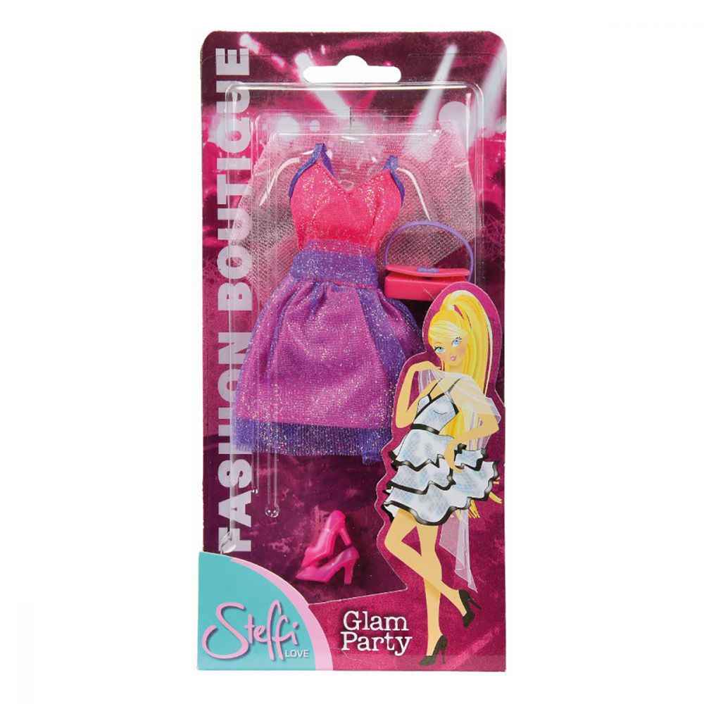 Рокля за Кукли лилава Steffi Love Glam Party Simba с розово