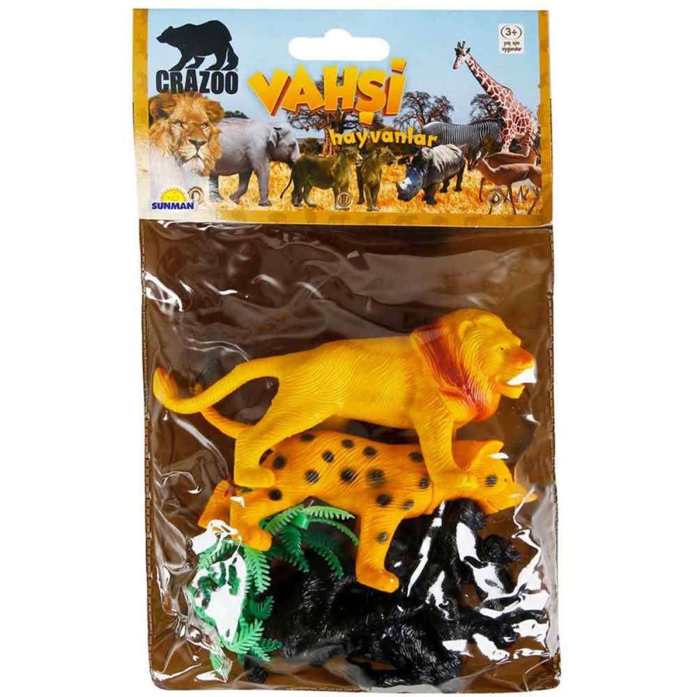 Комплект фигурки на диви животни в малка опаковка, Crazoo