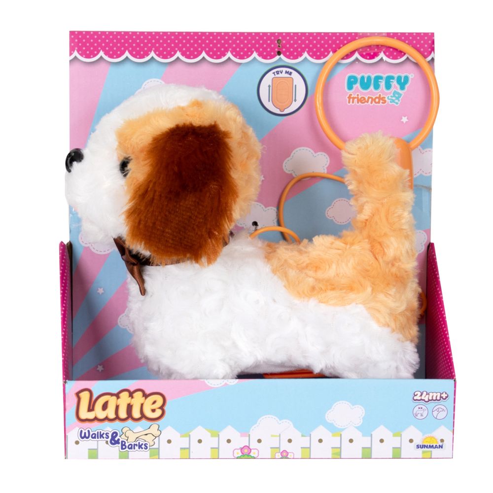 Интерактивна плюшена играчка, кученце Latte, Puffy Friends