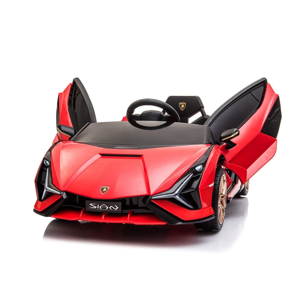 Електрическа количка, Lamborghini Sian, 12V, Червена