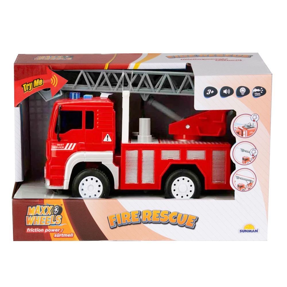 Пожарна кола с кран, Maxx Wheels, 20см