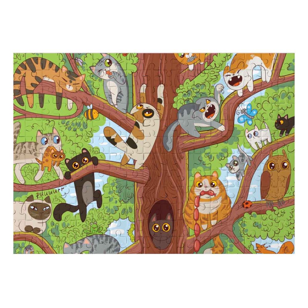 Пъзел Witty Puzzlezz, Котенца на дърво, 100 части