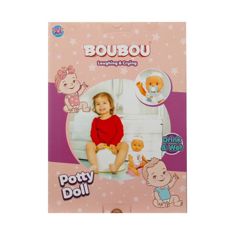 Кукла Бебе с гърне, Boubou, 30 см, Розово