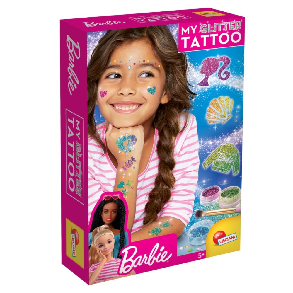 Комплект бляскави татуировки Lisciani, Barbie