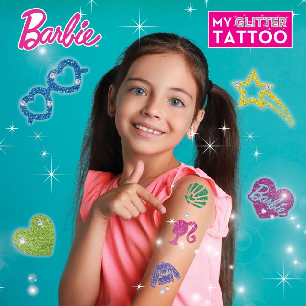 Комплект бляскави татуировки Lisciani, Barbie