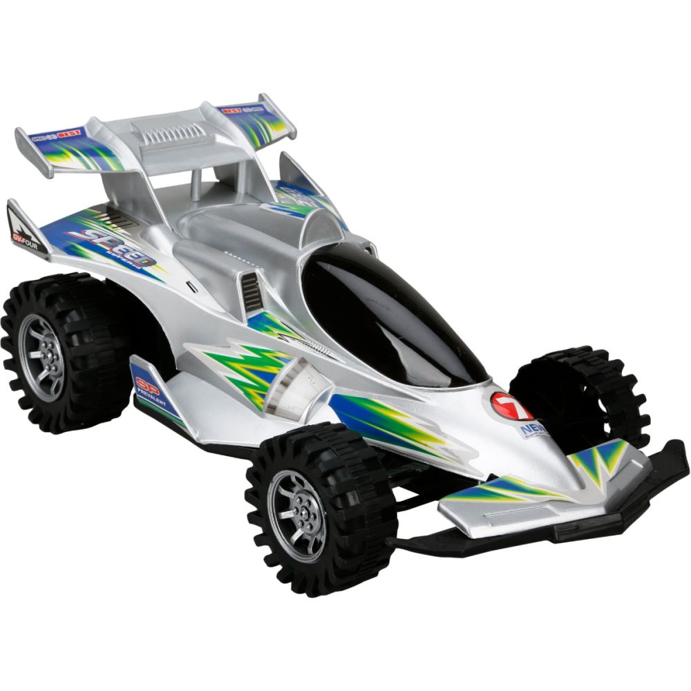 Кола 3D Buggy Friction със светлини и звуци, Maxx Wheels, Сива