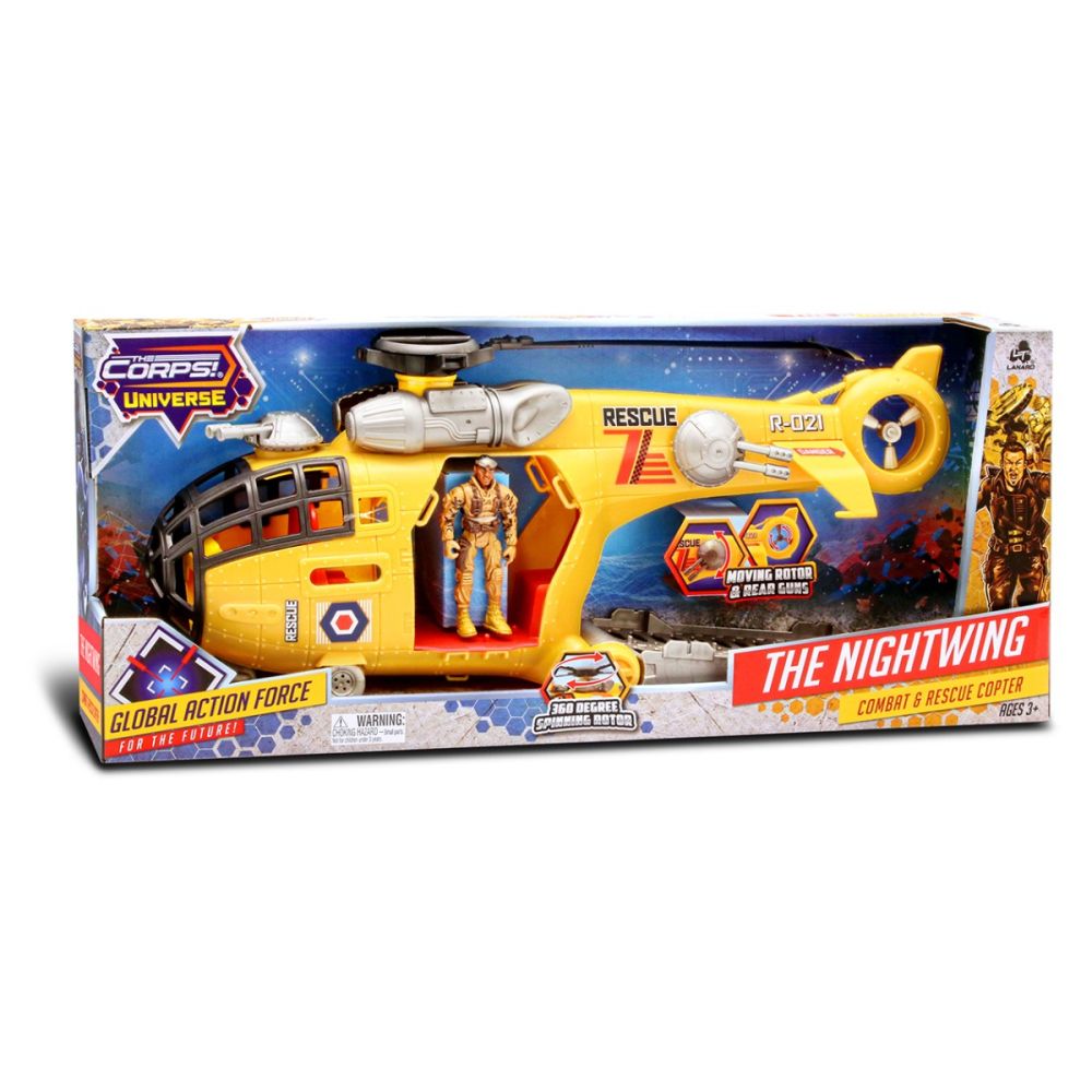 Комплект фигурка с хеликоптер, Nightwing, The Corps Universe, Lanard Toys