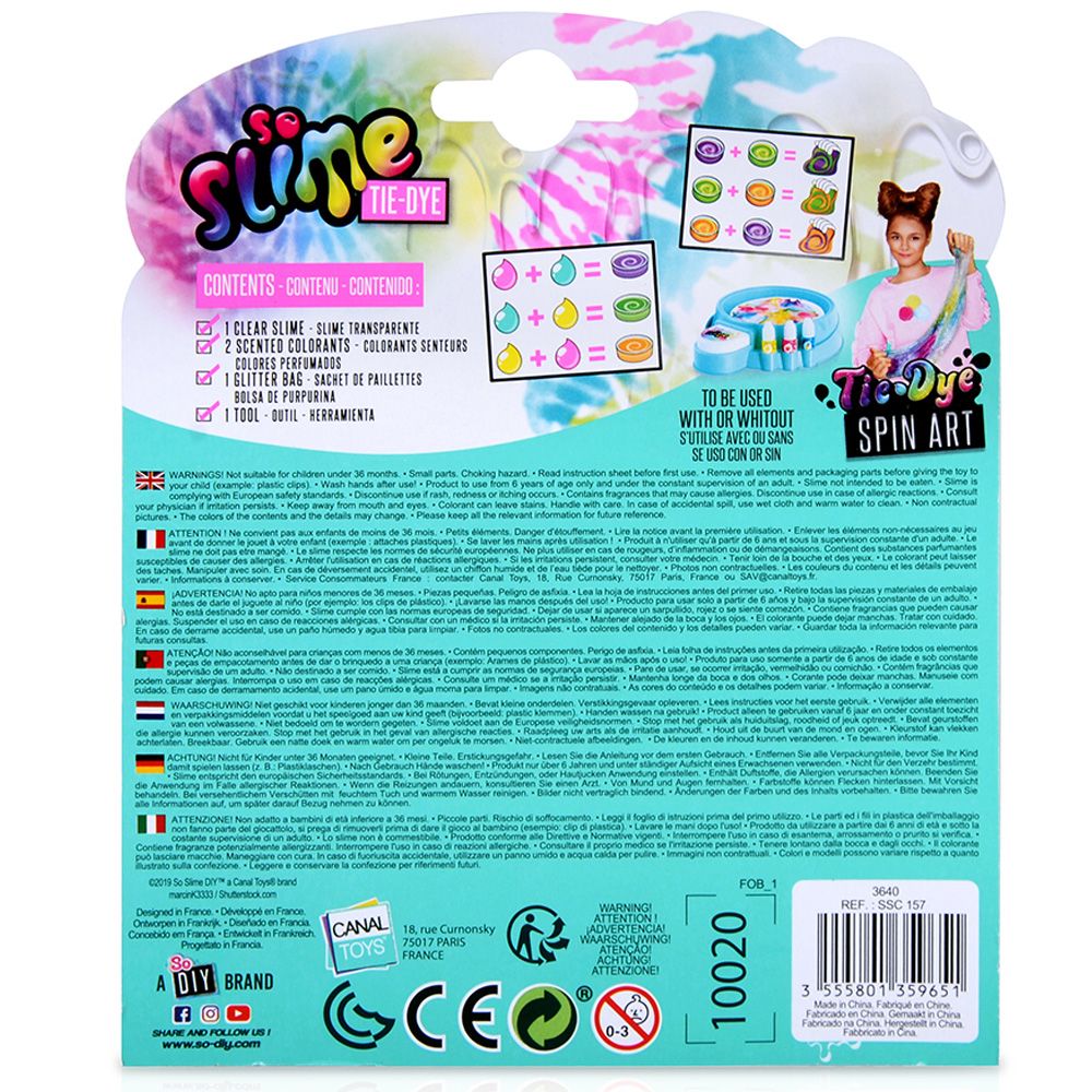 Креативен комплект за игра, Slime Tie Dye, Създайте свой собствен слайм