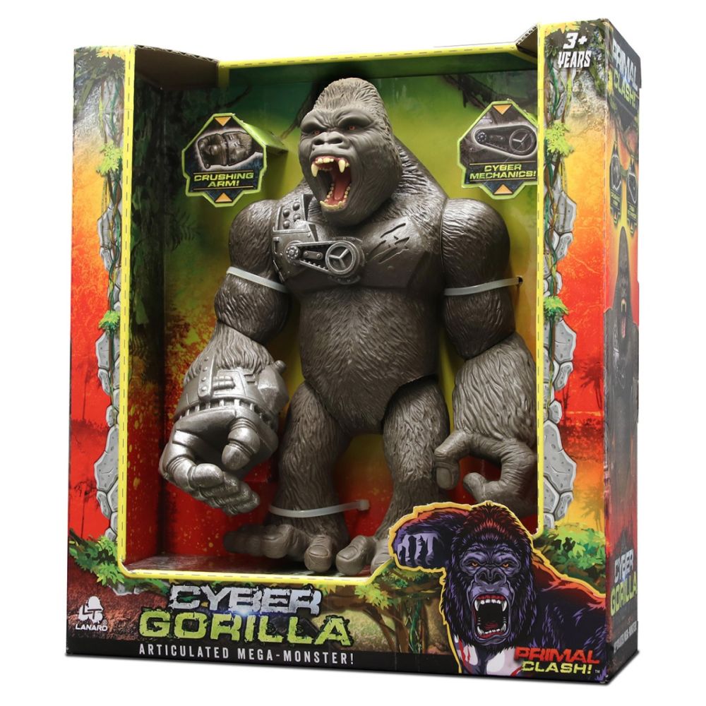 Подвижна фигура, Cyber ​​​​Gorilla, Lanard Toys, Jurassic Clash, 27 см