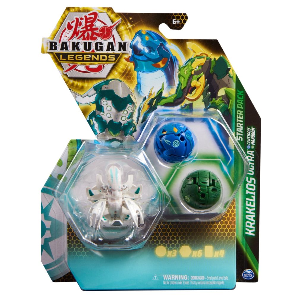 Фигурка Bakugan Legends, Starter Pack, 3 части, Krakelios Ultra, S5, 20140289