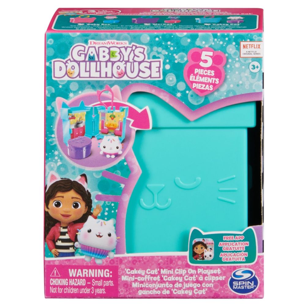 Комплект за игра Мини къщичка ключодържател, Cakey Cat с 5 части, Gabby's Dollhouse, 20140104