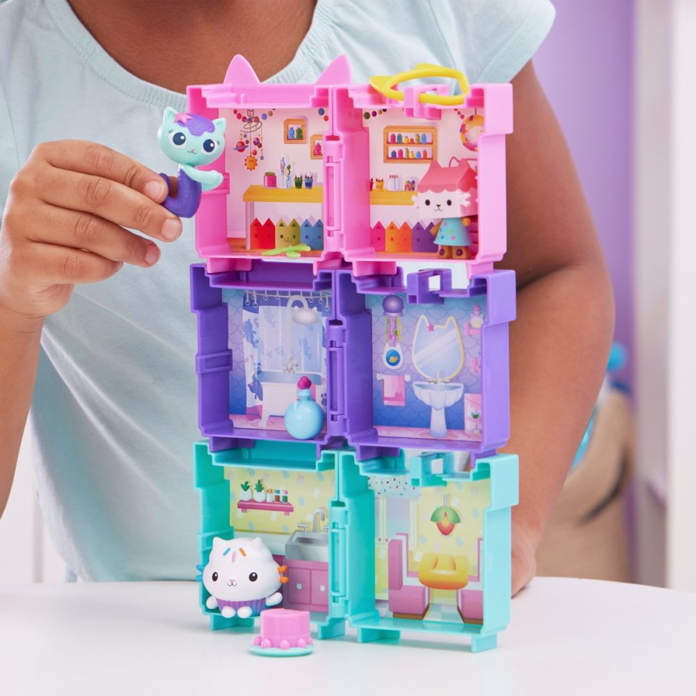 Комплект за игра Мини къщичка ключодържател, Cakey Cat с 5 части, Gabby's Dollhouse, 20140104