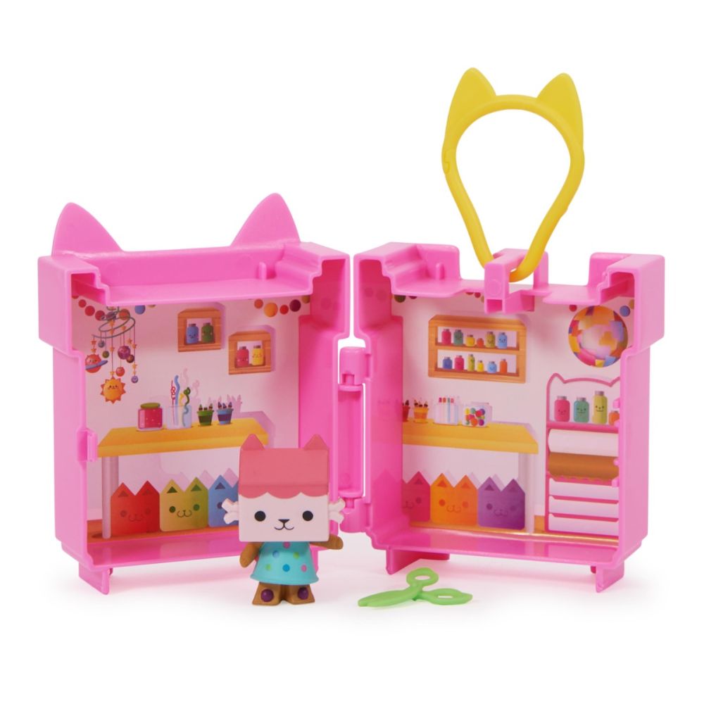 Комплект за игра Мини къщичка ключодържател, Baby Box с 5 части, Gabby's Dollhouse, 20140105