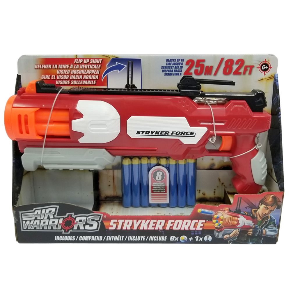 Играчка пистолет Air Warriors Stryker Force с 8 гъбени куршума