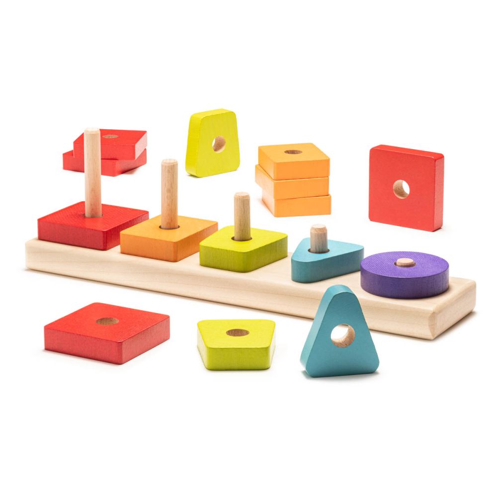 Дървена игра, Cubika, Геометрични форми, 16 части
