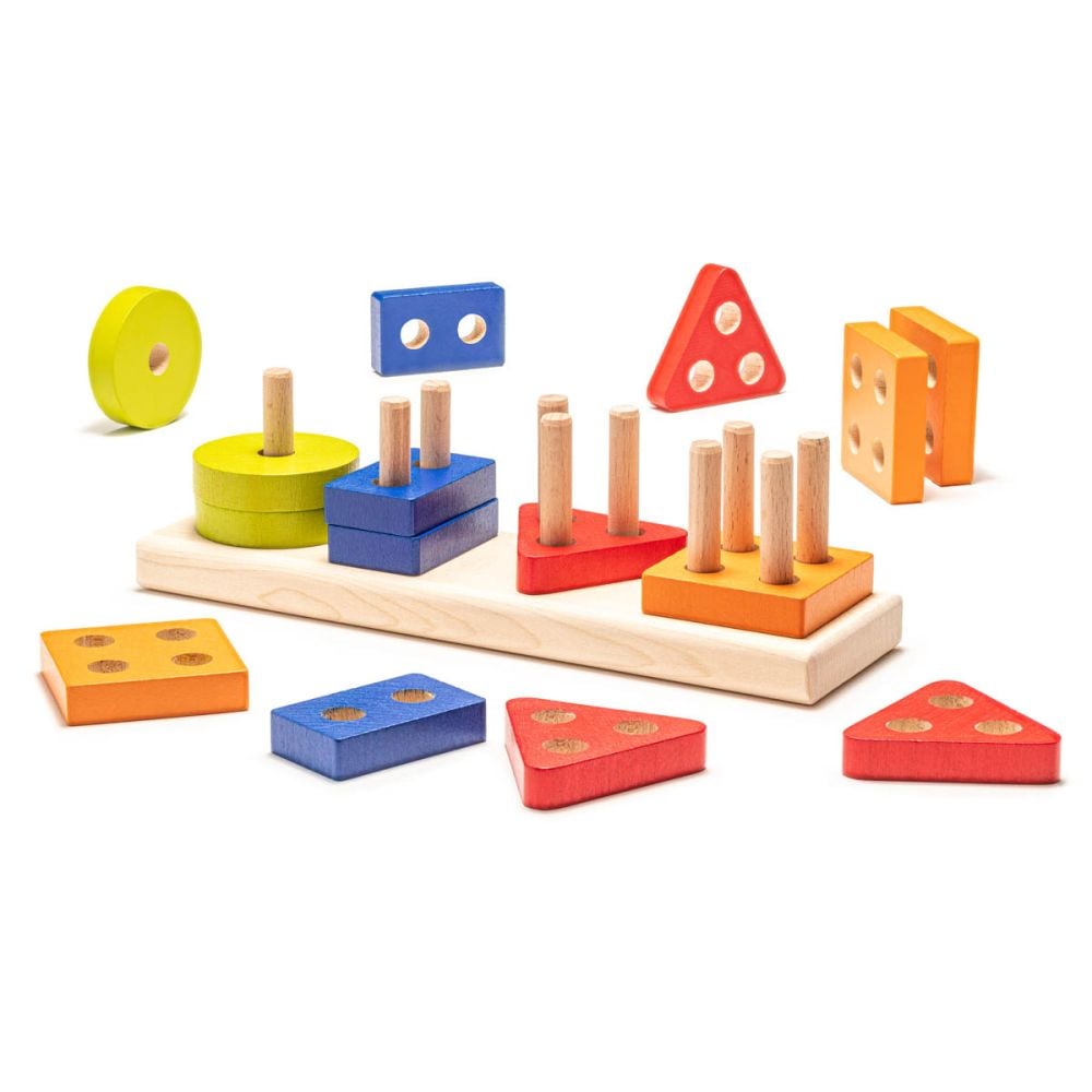 Дървена игра, Cubika, Геометрични форми, 17 части