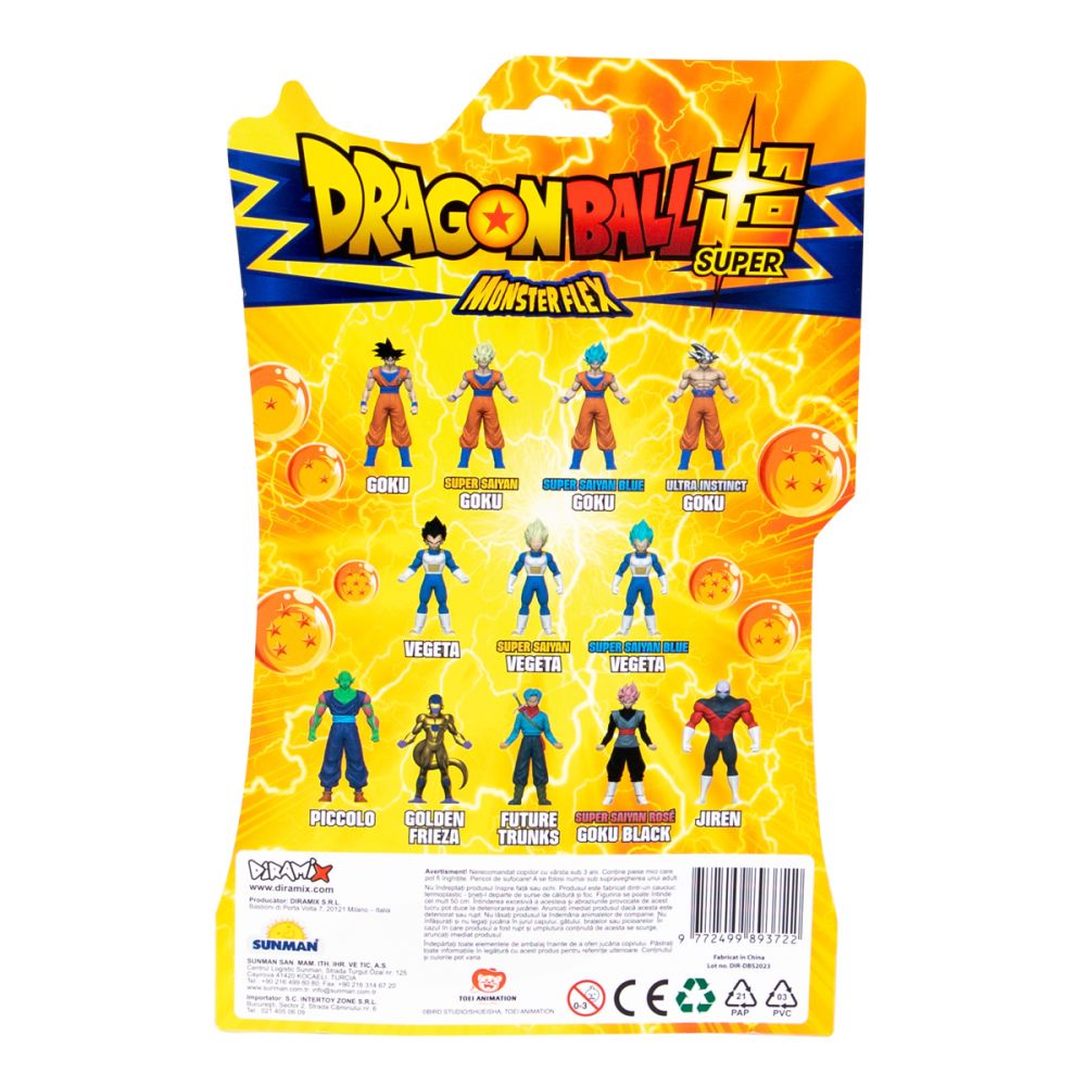 Фигурка Monster Flex Dragon Ball Z, Супер гъвкава, Super Sayan Blue Goku