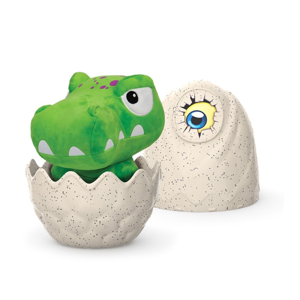 Плюшена играчка със звуци, Crackin Eggs, Jurassic Friends, Z-Rex, Зелена