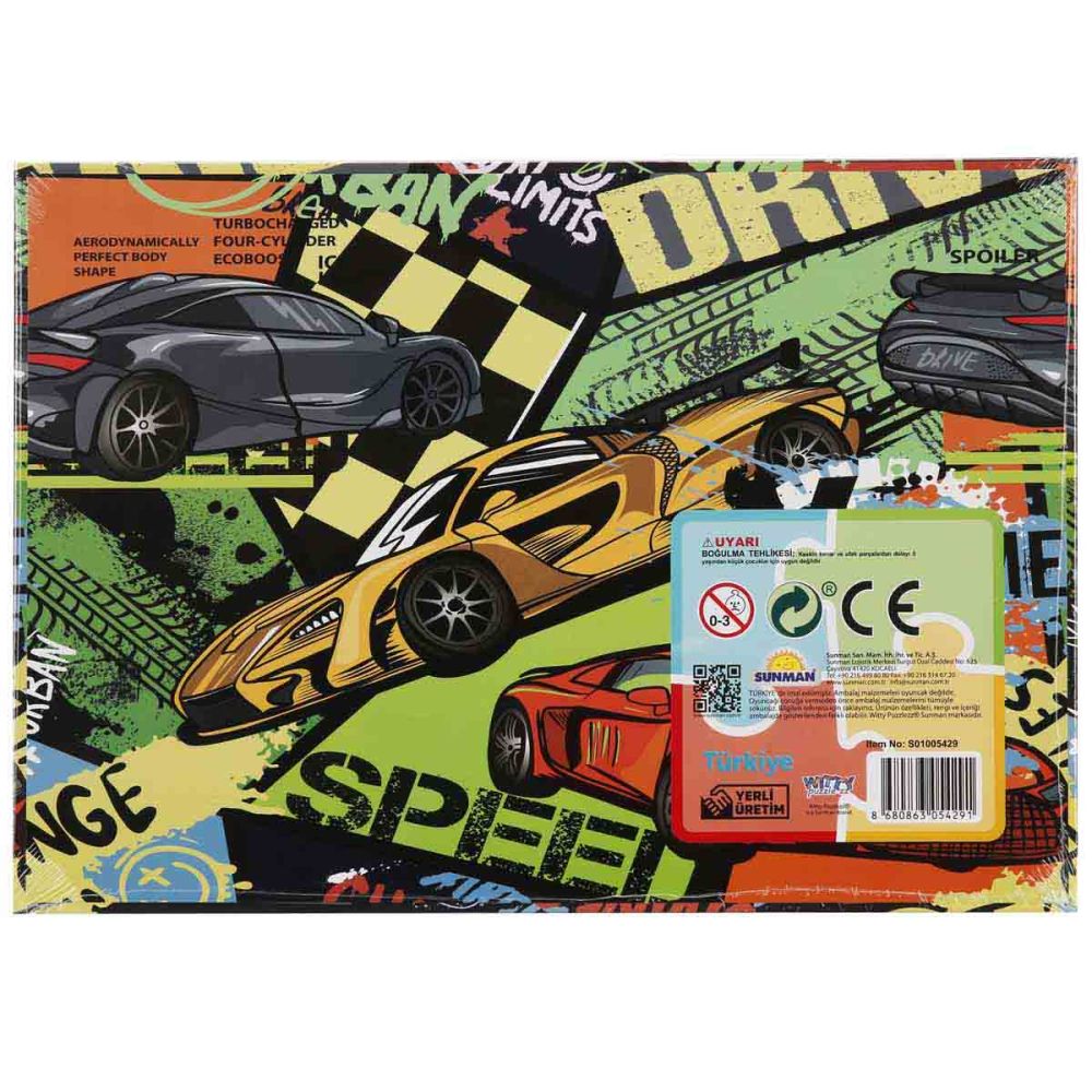 Пъзел Witty Puzzlezz, Състезателни коли, 35 части