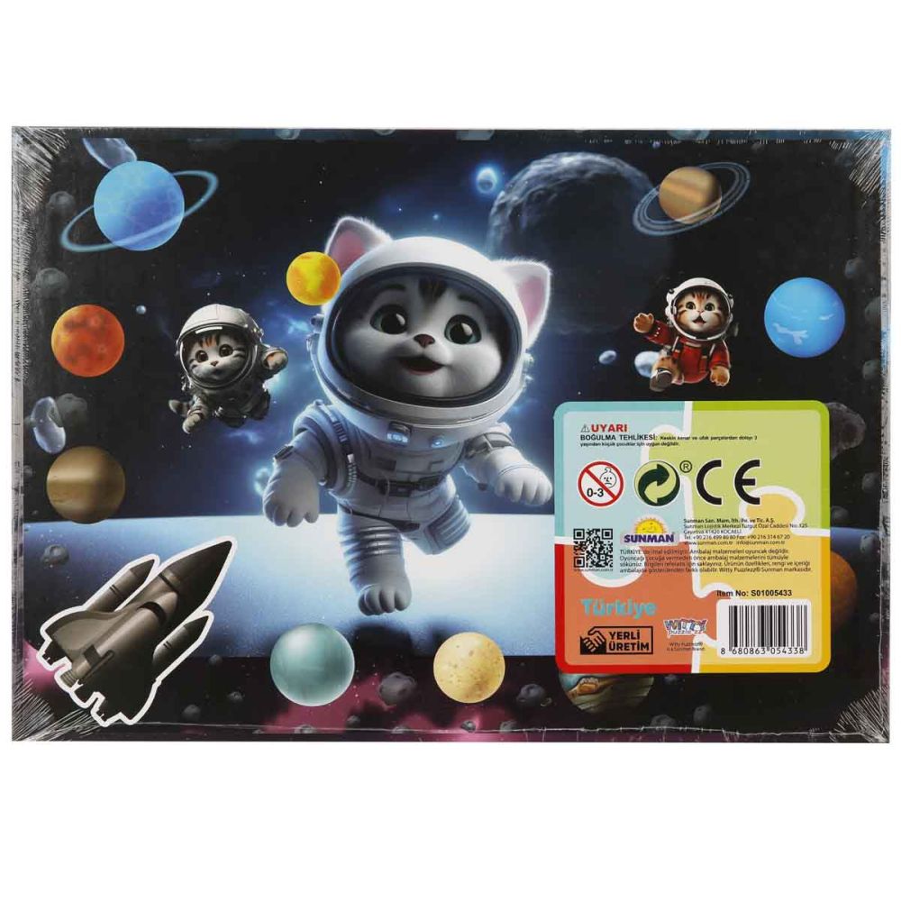 Пъзел Witty Puzzlezz, Котка астронавт, 35 части