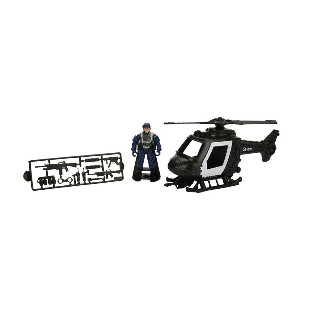 Комплект превозно средство с фигурка, Hero Combat, звуци и светлини, Хеликоптер