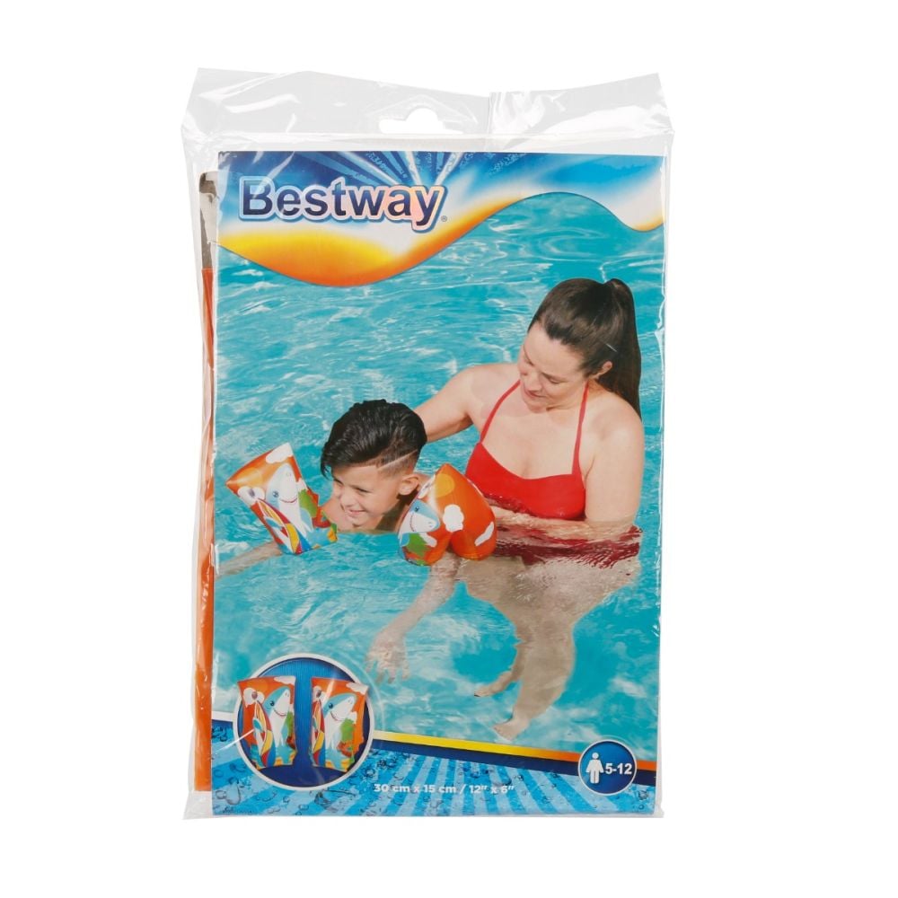 Комплект от 2 детски плувки, Bestway, модел с акула, 30 х 15 см