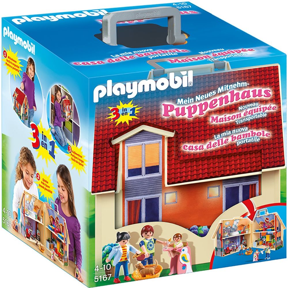 Строителен, преносим комплект Playmobil Dollhouse - Къща за кукли (5167)