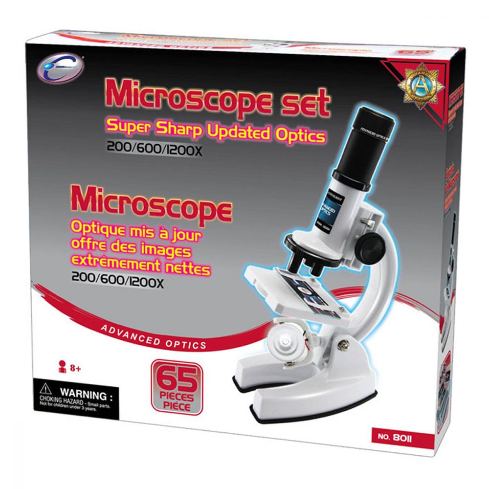Комплект Микроскоп 200/600/1200x, 65 части