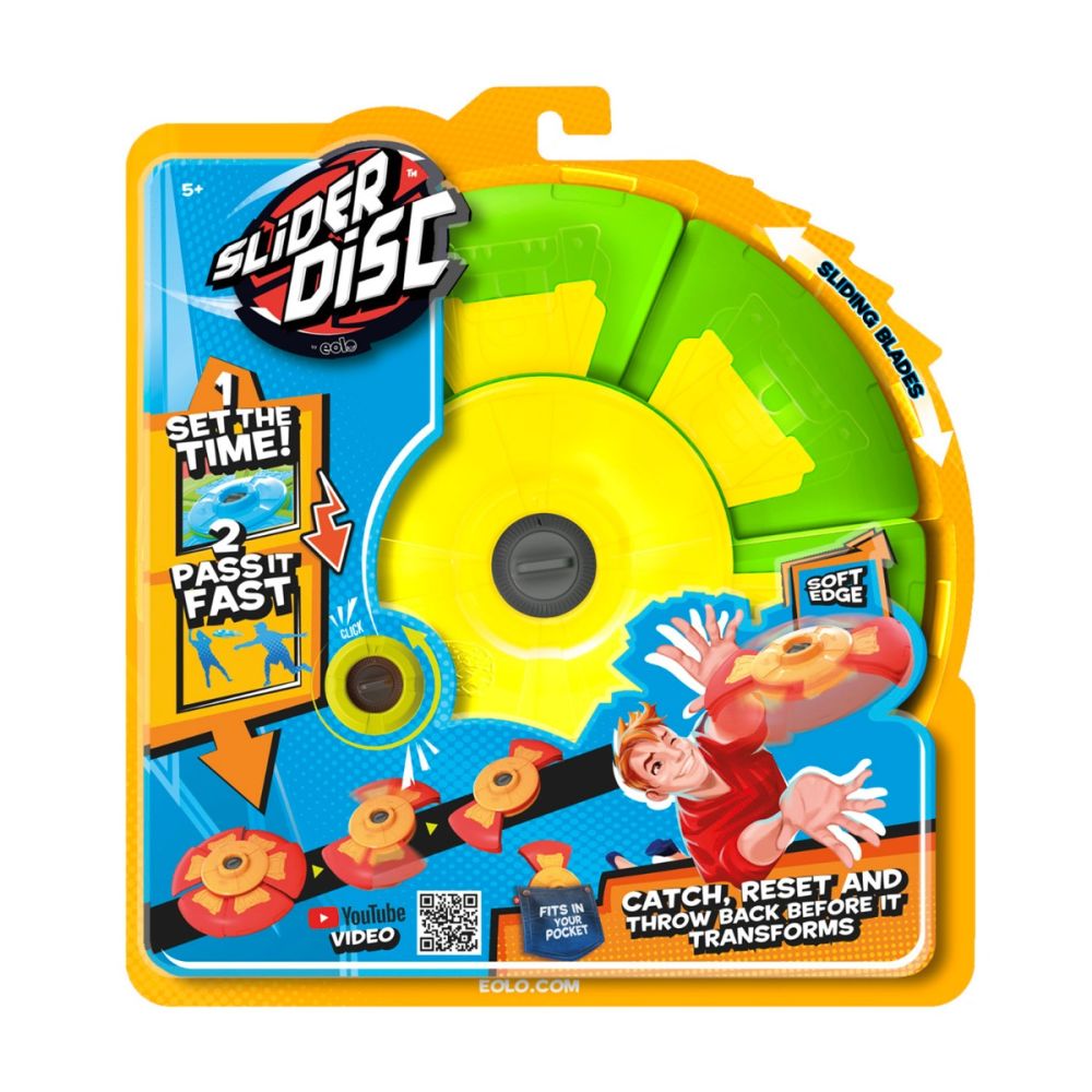 Летящ диск с таймер Slider Disc, Зелен