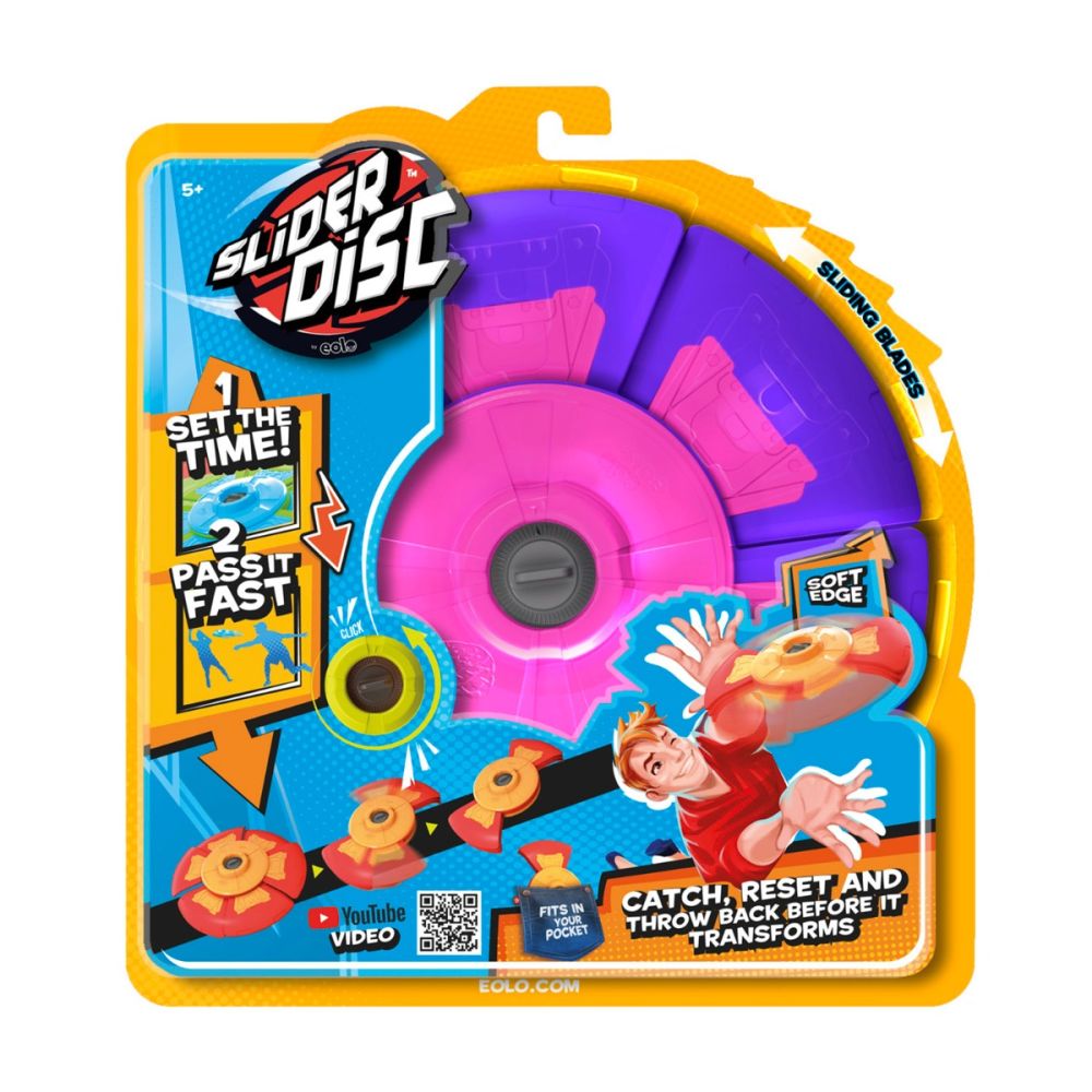 Летящ диск с таймер Slider Disc, Лилав