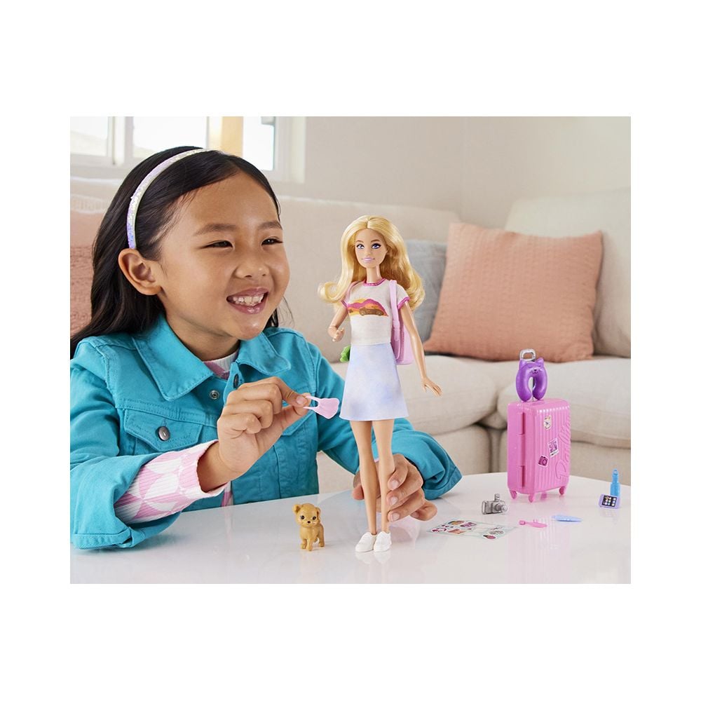Кукла Barbie и аксесоари, комплект за пътуване, HJY18