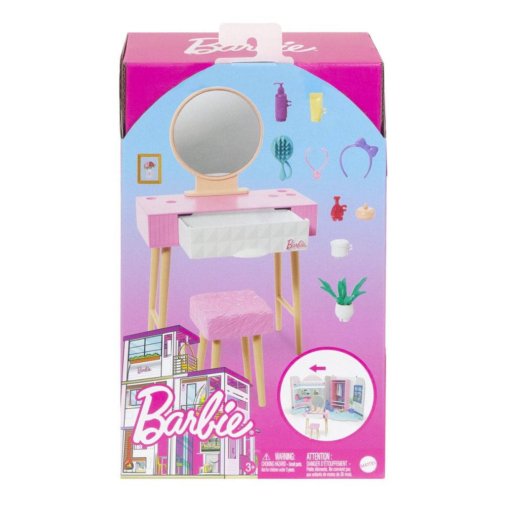 Комплект тоалетка за кукли, Barbie HJV35