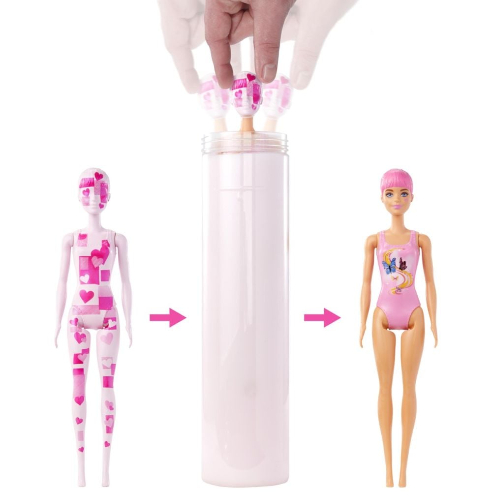 Кукла изненада Barbie, Color Reveal Denim, 6 изненади, HJX55