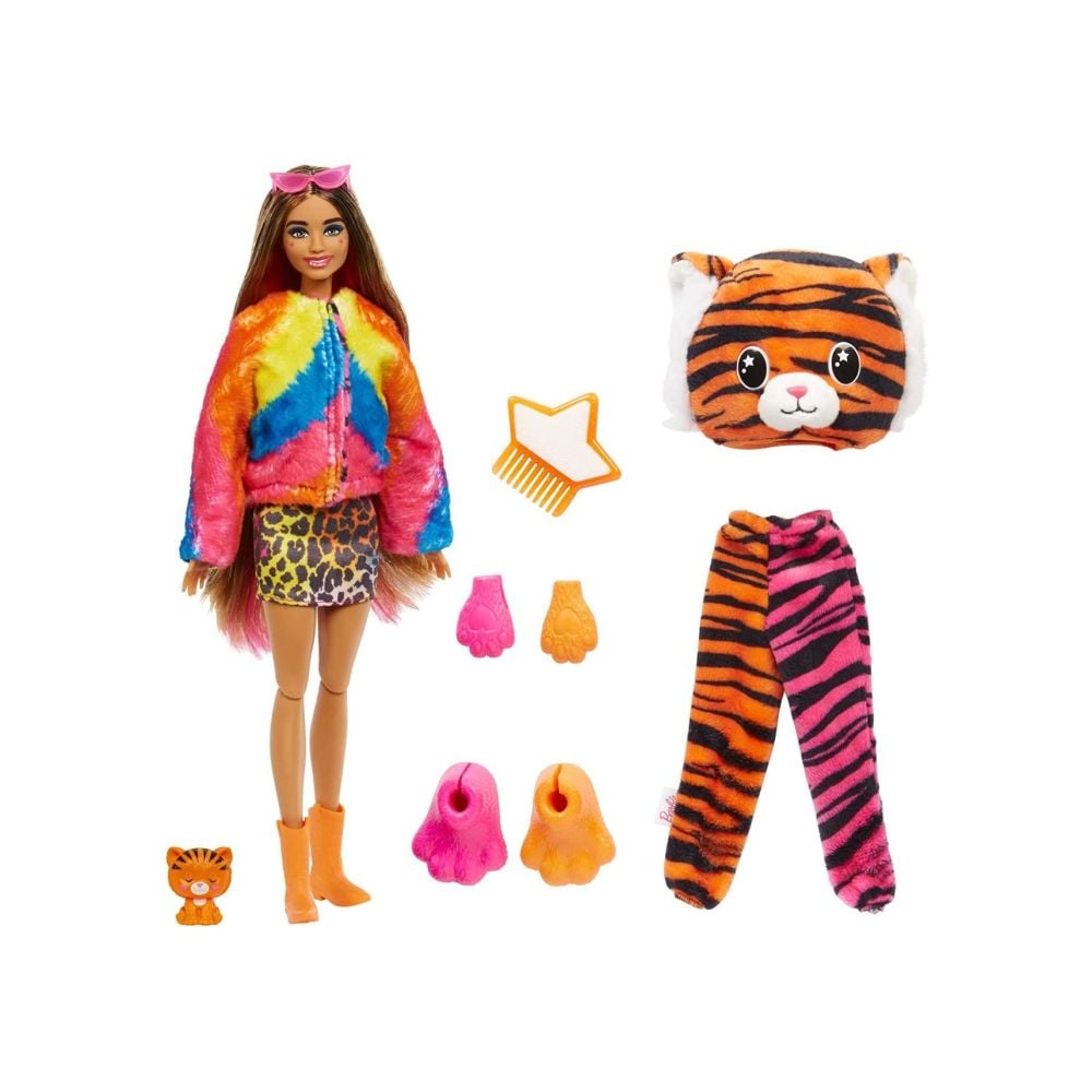 Кукла изненада, Серия Jungle, Barbie, Кутия Reveal, Tiger, HKP99