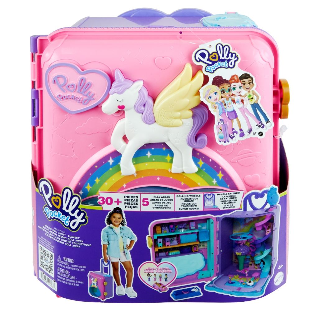 Комплект за игра с 4 мини кукли Polly Pocket в куфар, HKV43