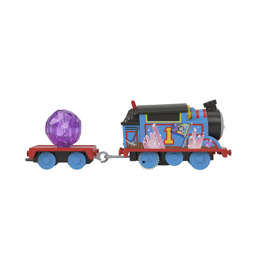 Комплект за игра, Моторизиран локомотив с вагон, Thomas and Friends, Кристална пещера, HMC28