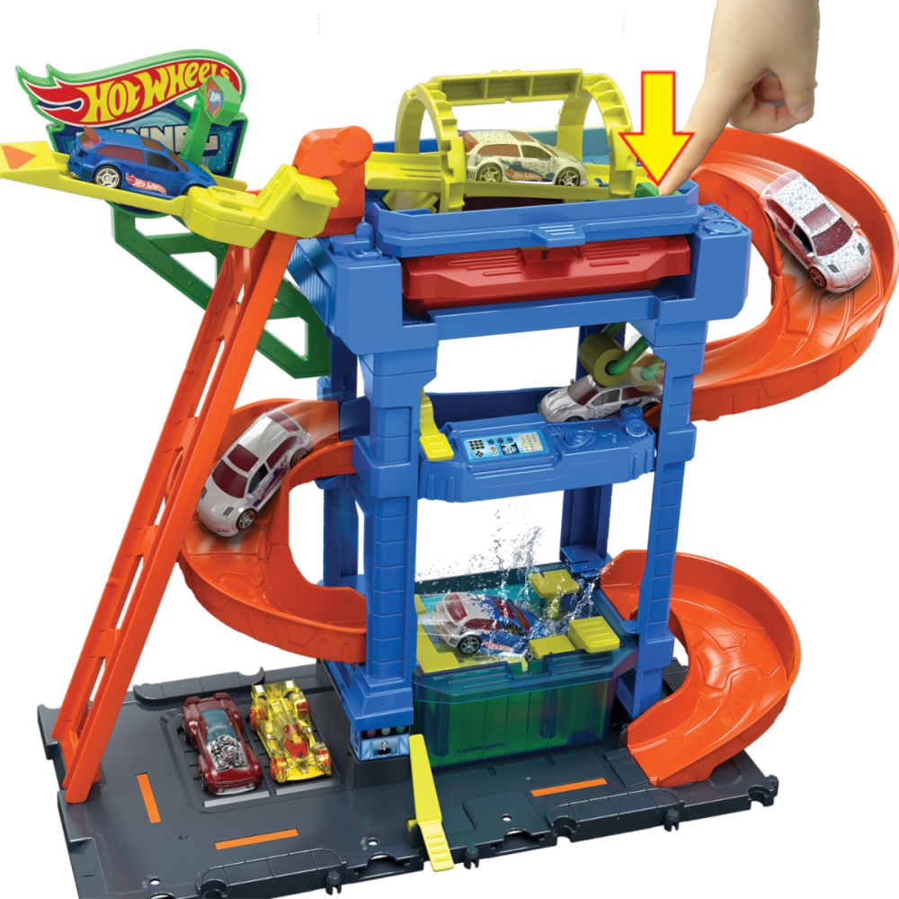 Автомивка с писта и тунел, Hot Wheels, HTN80