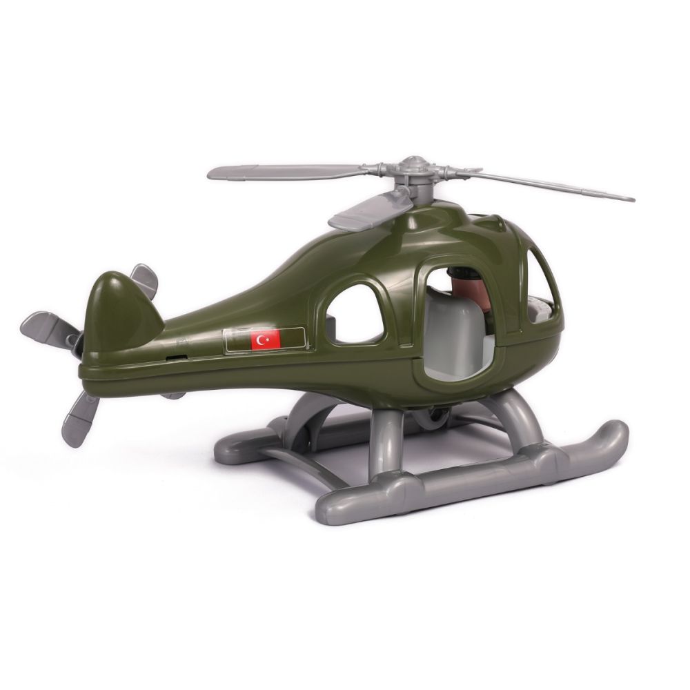 Комплект военен хеликоптер с фигура, Polesie, Grom, 29 см