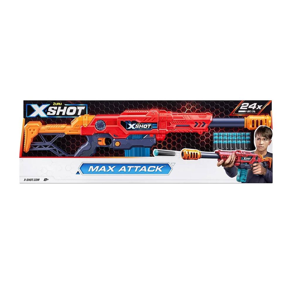 Пушка X-Shot Excel Max Attack с 24 снаряда от пяна