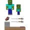 Комплект за игра с фигурки, Minecraft, Redstone, Zombie Arrow Trap, JKK03