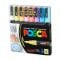 Комплект маркери Posca, UNI PC-3M, 0.9-1.3 мм, 8 пастелни цвята
