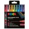 Комплект маркери Posca, UNI PC-3ML, 0.9-1.3 мм, с брокат, 8 цвята